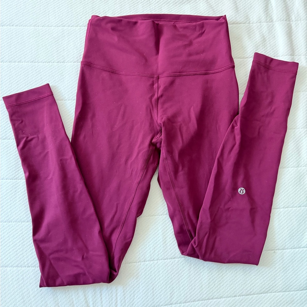 Lululemon High-Rise Burgundy Leggings